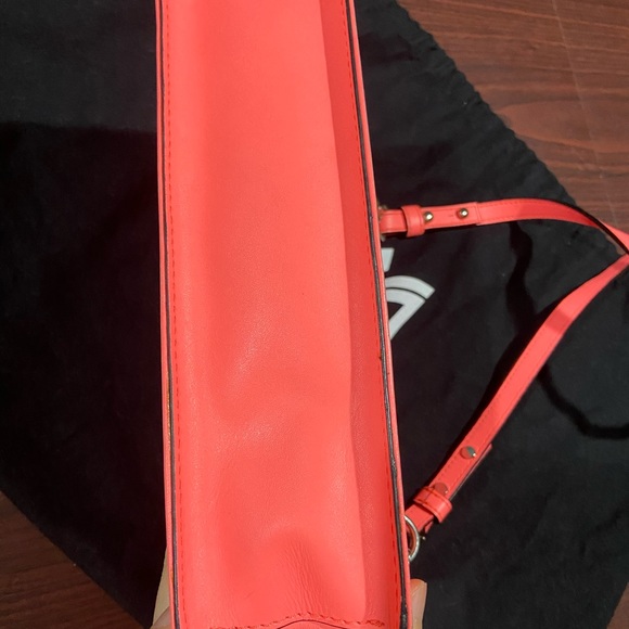 Milly Pink Cambridge Neon Coral Crossbody Purse - Picture 6 of 10